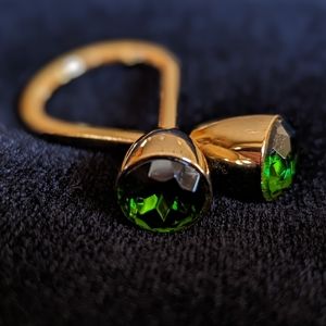 Vintage Jeweled Shawl Tie/Scarf Cloak with a Cross Twist Design /Keychain